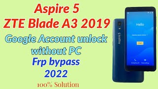 Aspire 5 (ZTE Blade A3 2019) Google Account unlock without PC. FRP Bypass without PC