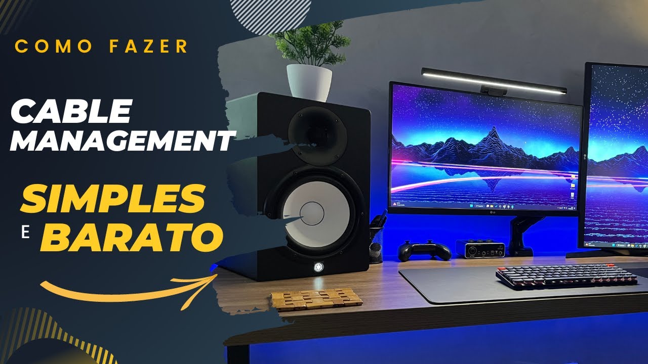 Como esconder todos os cabos da mesa do setup [Cable Management]