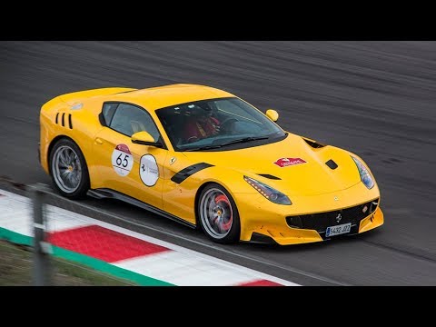 Ferrari F12tdf on track - Maximum Attack, Flat Out, Start Up, Revs and more!!