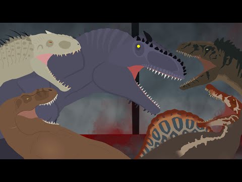 Jurassic World Dinosaurs vs Ark Giga | DINOSAUR BATTLE | Stick nodes Animations 2025