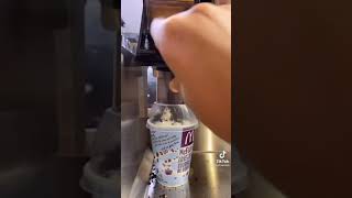 Making a Oreo McFlurry at Mcdonalds