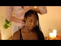 ASMR Scalp Check Scalp Oiling Baby Comb Braid Sounds With Paige Whisper Real Person ASMR