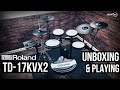 Roland TD-17 KVX2 electronic drums unboxing & playing by drum-tec