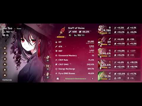 C0 Hu Tao - Funerational vs Double Hydro Sucrose (20s ASIMON) | Genshin Speedrun