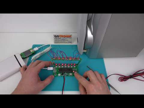 Elektroniczna HARFA cz.3 - zmontowany zestaw działanie