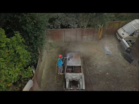 Mobile Dustless Blasting - Ford Escort Mk1 by Profi Blast. Shot, Grit, Bead, Abrasive, Sand Blasting