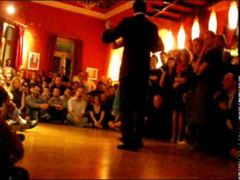  Maria Ines Bogado  and  Sebastian Jimenez  are  dancing  to  the  tango  "  Nido Gaucho  "