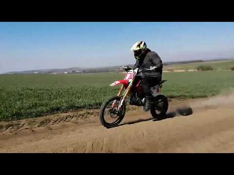 Riding on pitbike WPB 155 RACE