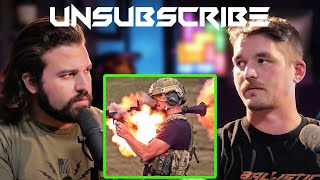 He Almost DIED - Ballistic High-Speed RPG Accident ft. Brandon Herrera | Unsubscribe Podcast Clips