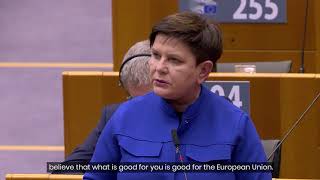 MEP Beata Szydło on the European Rule of Law Mechanism