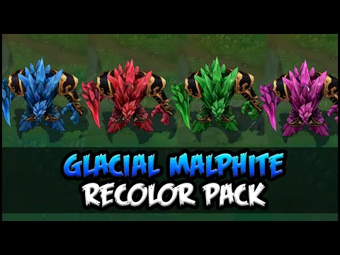 Glacial Malphite Chroma Pack (4 Skins) - Custom Skin Spotlight - League of Legends (lol)