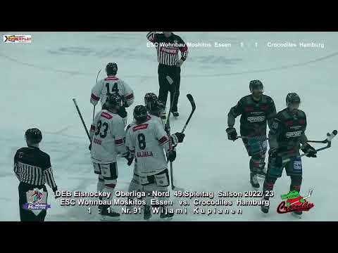2023 02 10  DEB OL Nord 2022 23 SP49 ESC Wohnbau Moskitos Essen vs  Crocodiles Hamburg