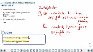 Eğitim Vadisi 9.Sınıf TDE 12.Föy Noktalama İşaretleri 1 Konu Anlatım Videoları