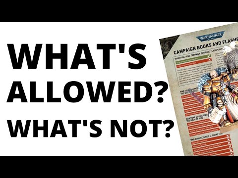Games Workshop's UPDATED LIST of Legal Rules in Warhammer 40K - Content Validity Document Reviewed
