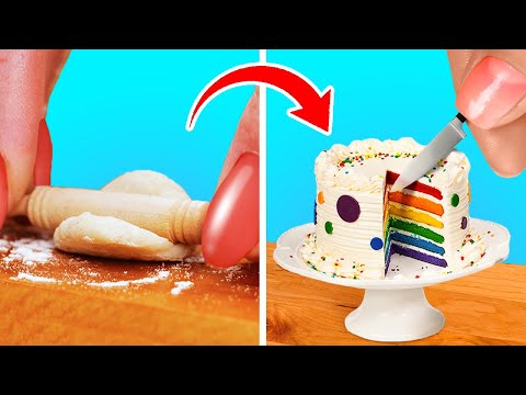 ПРИГОТОВЛЕНИЕ МИНИ-ЕДЫ || УДИВИТЕЛЬНЫЕ МИНИ-ПОДЕЛКИ И МИНИАТЮРНЫЕ МОДЕЛИ ДОМОВ