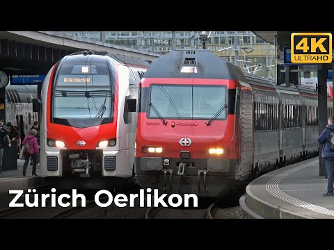 Zürich Oerlikon Bahnhof - 28.02.2025: Intensiver Bahnverkehr im Zürcher Stadtgebiet