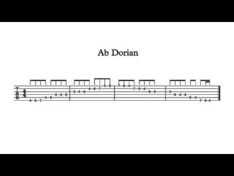 A Flat Dorian TAB (played 3 times slow)