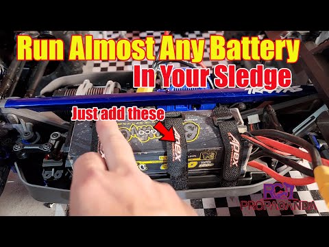 Run Almost Any Battery In Your Traxxas Sledge With This Simple Mod | Straps Or Spacers?