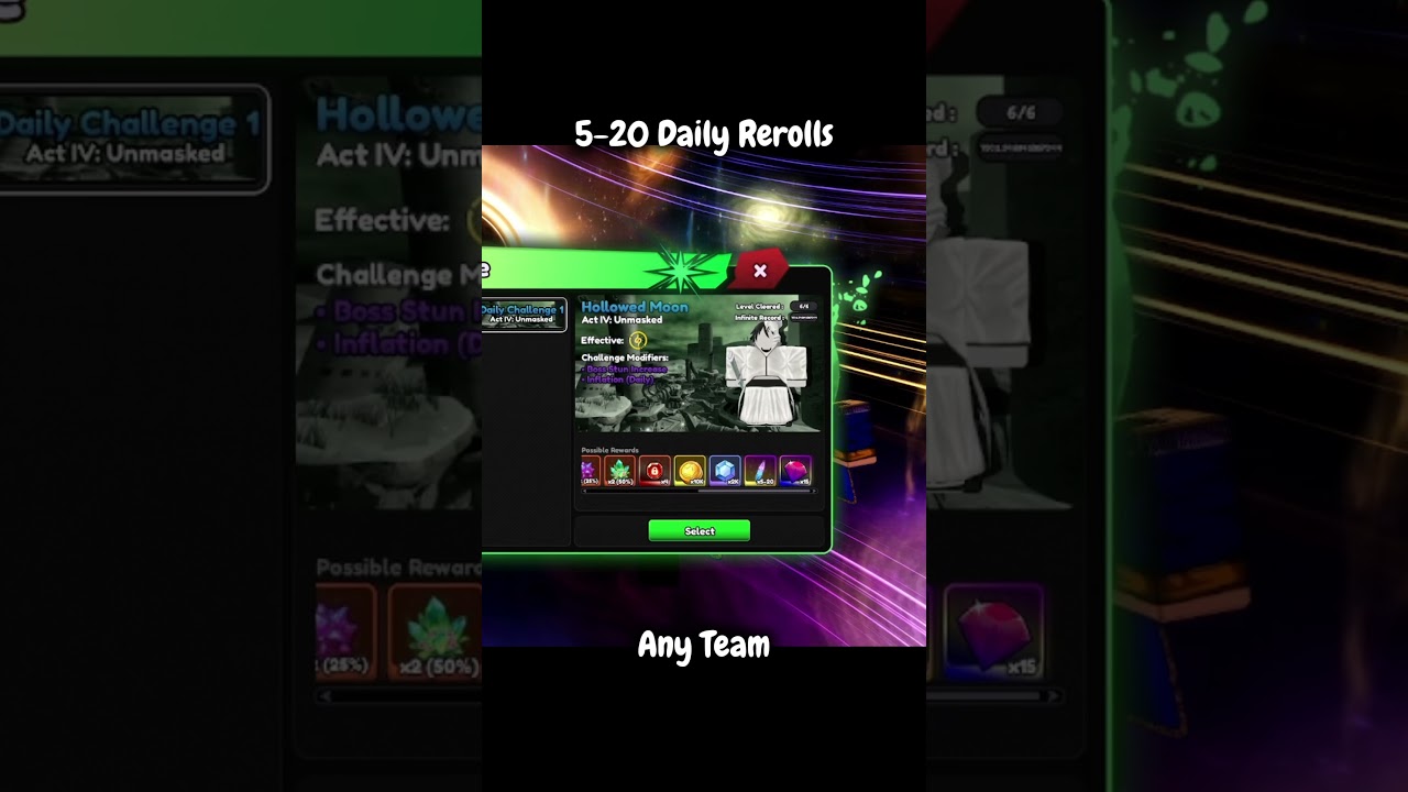 Daily Reroll Farm In UTD | #roblox #animeadventures #robloxfyp #utd #atd #fyp