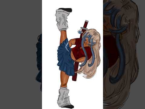 Chinese leg trend (đú trend) with my oc 💅 #shorts#trend#art#originacharacter#fyp#viral#digitalart