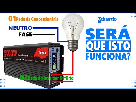 Fase de INVERSOR 220V e NEUTRO da Concessionária Liga Carga?