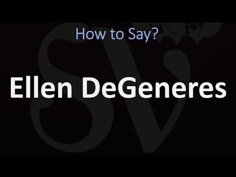 How to Pronounce Ellen DeGeneres? (CORRECTLY)