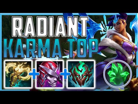 IS RADIANT VIRTUE ACTUALLY A GOOD ITEM ON TANK KARMA?! - Radiant Karma Top | Season 13 LoL