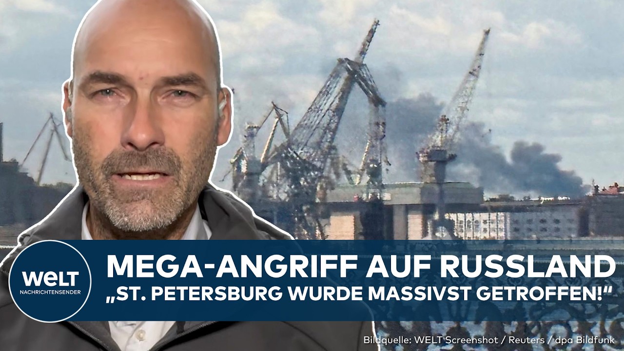 PUTINS KRIEG: Donnerschlag! Ukraine feuert auf St. Petersburg! Massive Drohnen-Salve trifft Russland