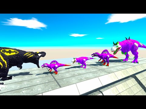 BATTLE 4 SIZE of JOKER DINOSAURS - Animal Revolt Battle Simulator ARBS