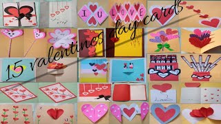15 types of valentines greeting card ideas | simple valentines cards | card ideas | easy card making