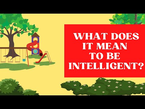 What does it mean to be intelligent? 