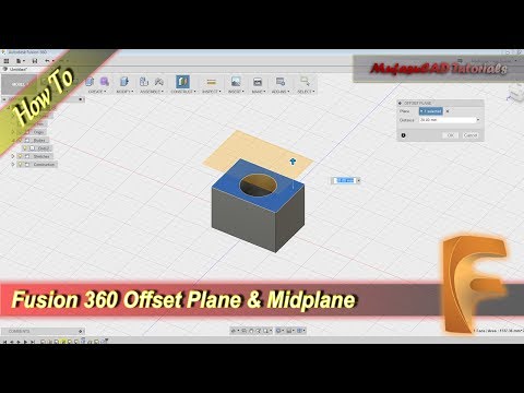 Fusion 360 Tutorial How To Use Offset Plane And MidPlane