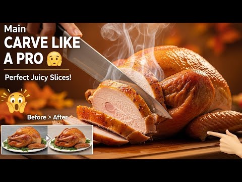 How to Carve a Turkey Step by Step 🦃 | Easy Thanksgiving Guide for Juicy & Perfect Slices 