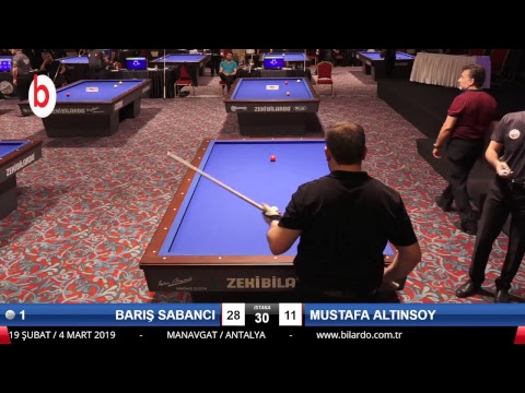 BARIŞ SABANCI & MUSTAFA ALTINSOY Bilardo Maçı - 2019 TÜRKİYE KUPASI 1. ETAP ERKEKLER-5.ÖN ELEME