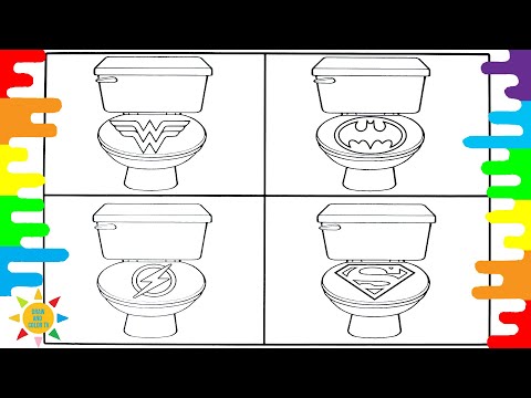 SUPERHEROES LOGO Coloring Page|Superheroes Toilet Composition|Unknown Brain - Why Do I?[NCS Release]
