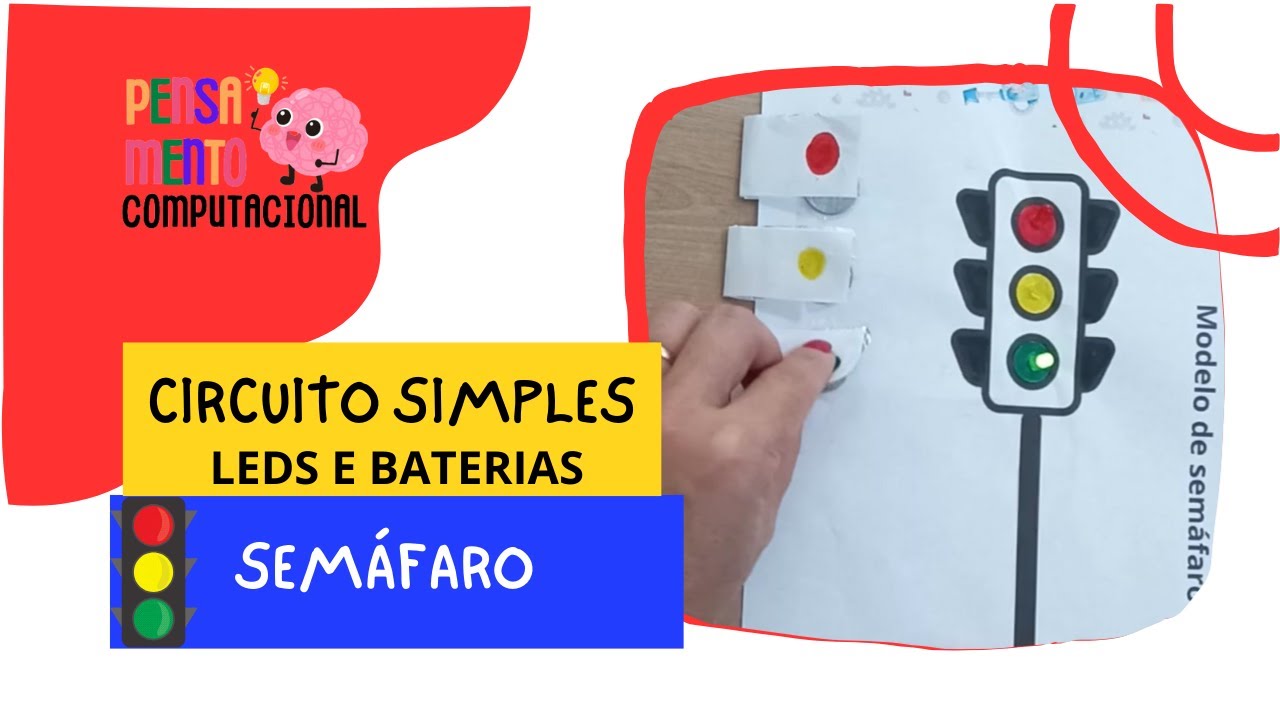 Semáforo com circuito simples - LEDS