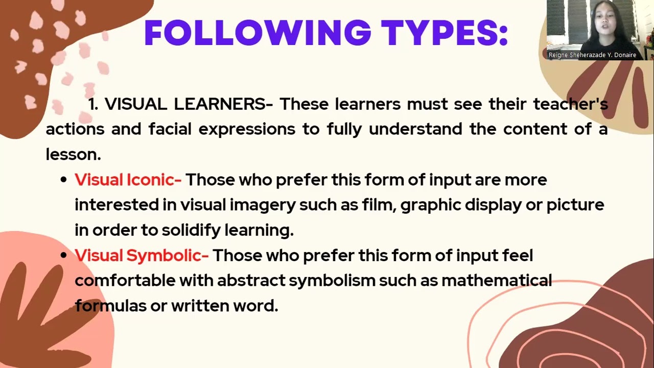 Reigne's Exemplar Video LEARNING THINKING STYLES (MODULE 5)