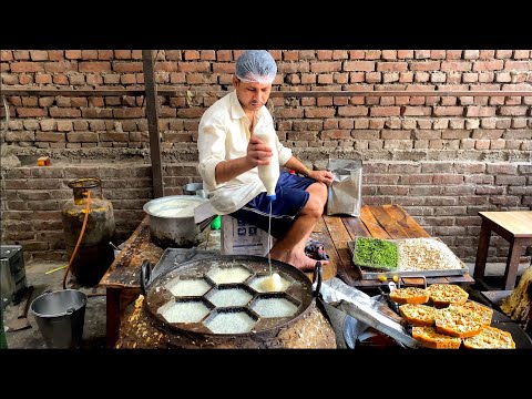 Art Of Ghevar Making ! Dryfruit Loaded Shahi Ghevar | Indian Street Food