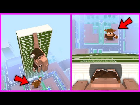 TEPEGÖZ IS CLIMBING THE BUILDING, ESCAPE FROM THE POOR! 😱 - Minecraft