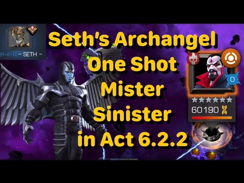 Act 6.2.2 - Seth’s insane one shot with Archangel vs Mister Sinister | Marvel Contest of Champions