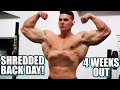 SHREDDED BACK DAY | 4 WEEKS OUT MEN'S PHYSIQUE TRAINING