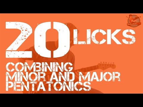 20 Licks Guitar Lesson - Combine Minor and Major Pentatonic Licks Like Eric Clapton and BB King