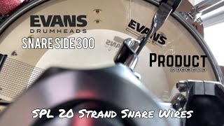 Video thumbnail for Evans Snare Side 300 & SPL 20 Strand Snare Wires | (Review) by Eric Mier Ventura