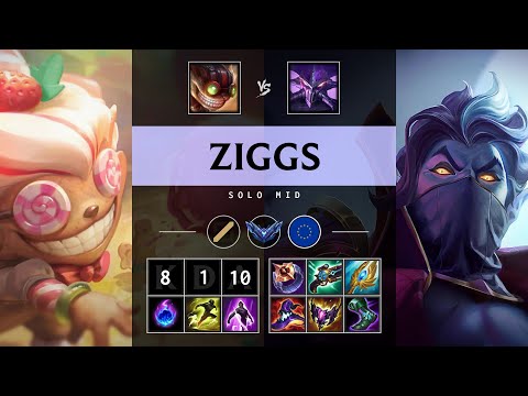 Ziggs Mid vs Kassadin - EUW Diamond Patch 25.15