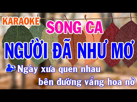 Karaoke Người Đã Như Mơ Song Ca Nhạc Sống l Karaoke NTN