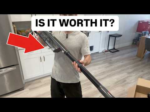 RoneAir Cordless Vacuum Cleaner,40Kpa 45Min Vacuum Cleaners for Home,Self-Standing,Stick Vacuum with Wall Mount Storage,Anti-Tangle &,6 in 1 Lightweight Vacuum for Hard Floors Carpet Pet Hair - Golden video review thumbnail
