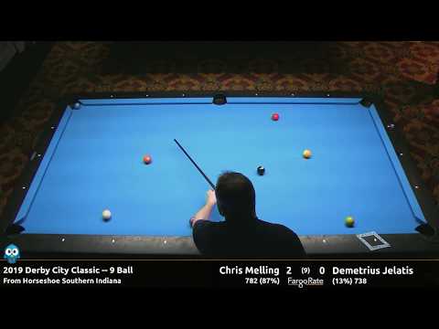 Chris Melling vs Demetrius Jelatis - 9 Ball - 2019 Derby City Classic