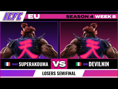 SuperAkouma (Akuma) vs. Devilnin (Akuma) Losers Semifinal - ICFC EU Tekken 7 Season 4 Week 8