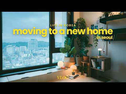 seoul vlog | moving into new studio apartment in seoul, furniture shopping, decorating new space