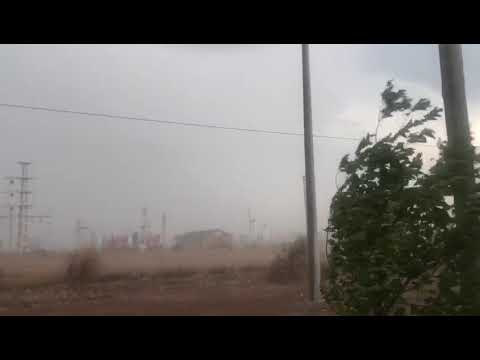 Granizo y viento en Loreto, Santiago del Estero